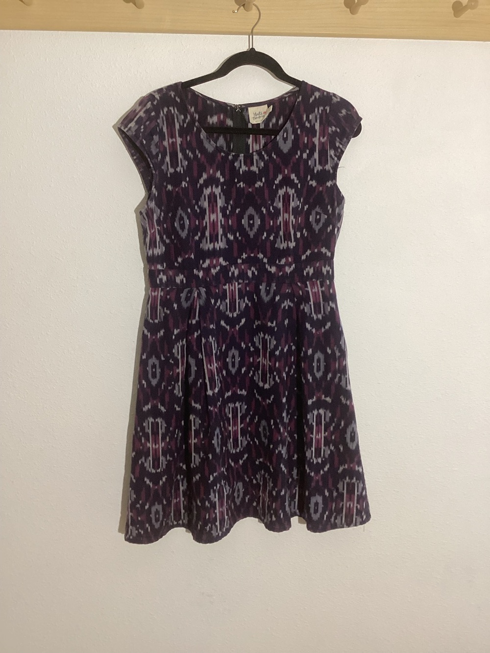 Mata Traders Ikat-style geometric design midi dress